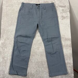 Brothers / Sons Grey Rugged Canvas Work Pants Mens 36x30 Straight Leg Stretch